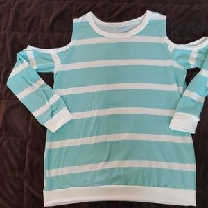 Womens long sleeve cold shoulder top